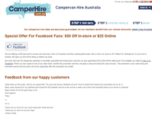 Tablet Screenshot of camperhire.com.au